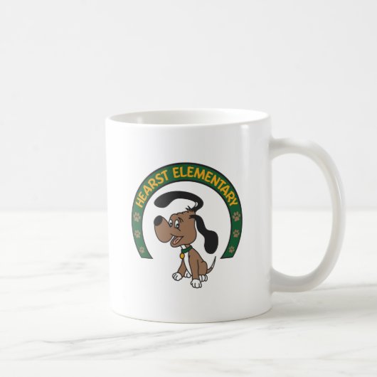 Hearst grundlegendes klassisches Jagdhund-Logo Kaffeetasse (Rechts)