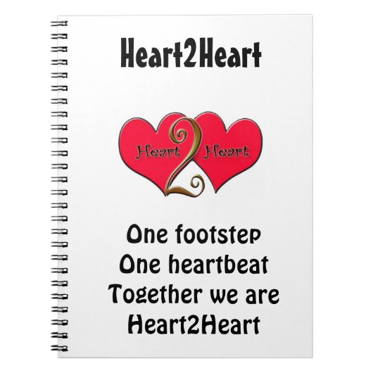 heart2heart Notizbücher (Vorderseite)