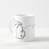 Heart2Heart - Novi, MI to The Villages, FL Kaffeetasse (Vorderseite Links)