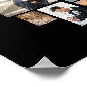 Heart 17 Foto Collage Personalisiertes Skript Poster (Ecke)