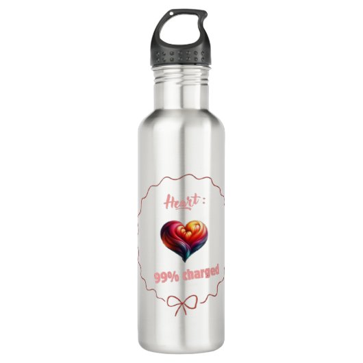  Heart 99% Charged Edelstahlflasche (Vorderseite)