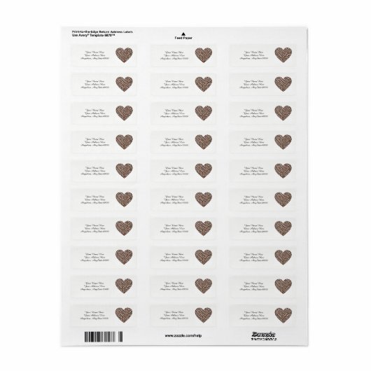 Heart Address Labels (Vorne)