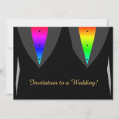 Heart Aglow mit Pride Gay Wedding Einladungen (Rückseite)