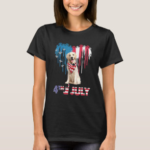 Heart American Golden Retriever, 4. Juli T-Shirt