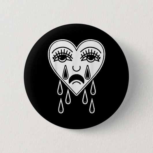 Heart American Traditional Tattoo Old Schoo Button (Vorderseite)