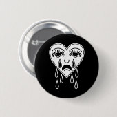 Heart American Traditional Tattoo Old Schoo Button (Vorne & Hinten)
