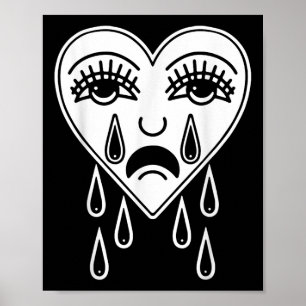 Heart American Traditional Tattoo Old Schoo Poster