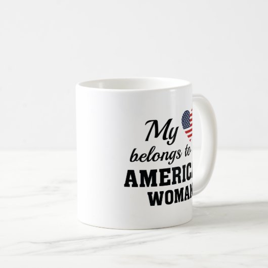 Heart American Woman Kaffeetasse (VorderseiteRechts)