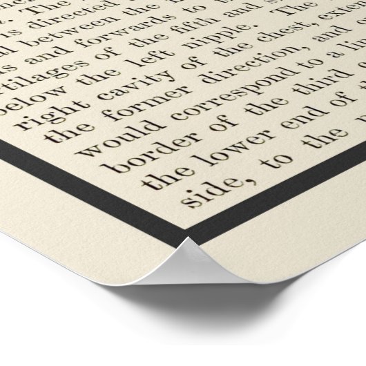 Heart Anatomie Buchkunst Print #2 Poster (Ecke)