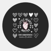 Heart Anatomy Valentine Little Heart Chd Awareness Runder Aufkleber (Vorderseite)