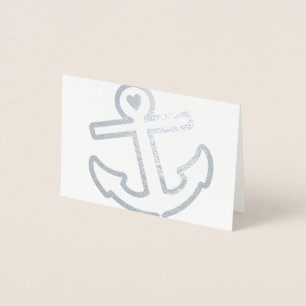 Heart Anchor Stationery Folienkarte