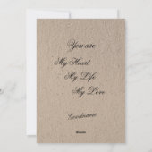 Heart and Lace Special Valentine Feiertagskarte (Rückseite)