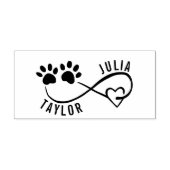 Heart and Paws Name Stamp for a Dog Lover Permastempel (Design)