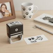 Heart and Paws Name Stamp for a Dog Lover Permastempel