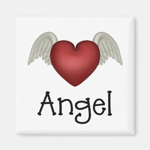 Heart Angel Wings Magnet