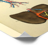 Heart Aorta Vintage Anatomie Kunst drucken Poster (Ecke)