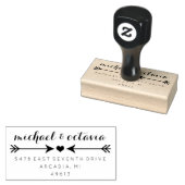 Heart Arrow Chic Rücksendeadresse Rubber Briefmark Gummistempel (Stempel)
