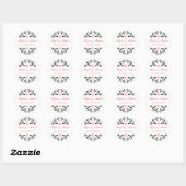 Heart Arrow Swirl Curl Wedding Danke Sticker (Blatt)