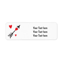 Heart Arrow Valentine Niedlich Address Labels