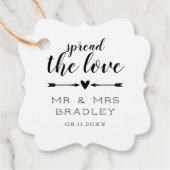 Heart Arrows Spread the Liebe Wedding Geschenkanhänger (Vorderseite)