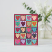 Heart Art Tiles Postkarte (Stehend Vorderseite)