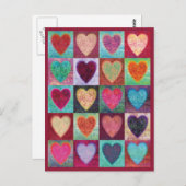 Heart Art Tiles Postkarte (Vorne/Hinten)