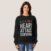 Heart Attack Survivor Heart Disease Awareness Hear Sweatshirt (Vorne ganz)