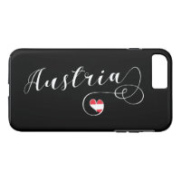 Heart Austria Handy Case, österreichische Flagge
