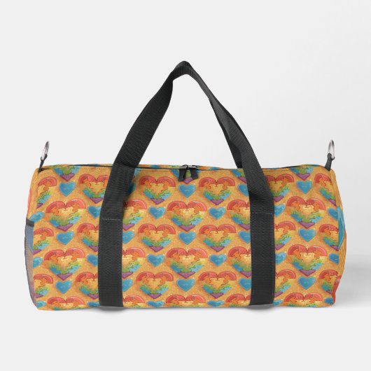 Heart autism duffle bag (Rückseite)