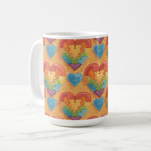 Heart autism kaffeetasse (Vorderseite Links)