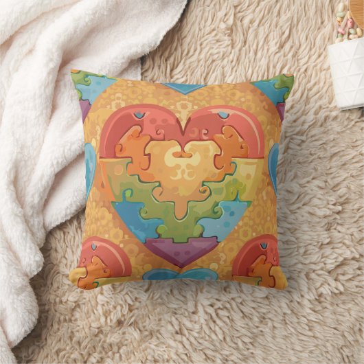 Heart autism kissen (Decke)