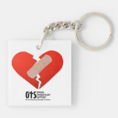 Heart Awareness, Surgery, Survivor Recovery Gift Schlüsselanhänger (Rückseite)