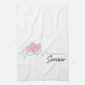 Heart Awareness, Surgery, Survivor Recovery Gifts Geschirrtuch (Vertikal)
