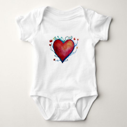 Heart Baby Jersey Bodysuit Baby Strampler (Vorderseite)