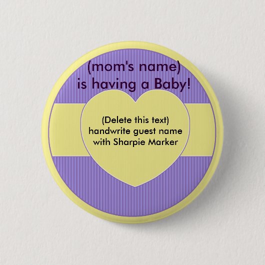 Heart Baby Showname Buttone Button (Vorderseite)