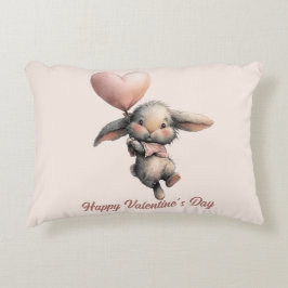 Heart Balloon Bunny for Valentines Dekokissen