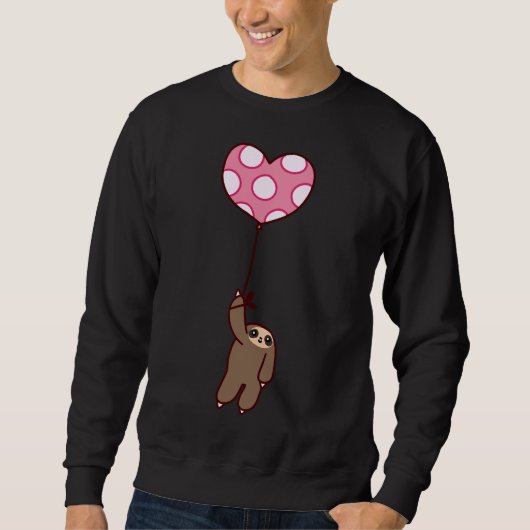 Heart Balloon Sloth Sweatshirt (Vorderseite)