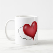 Heart Balloons and Clouds Love Kaffeetasse (Links)