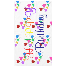 Heart Balloons Birthday Tischdecke