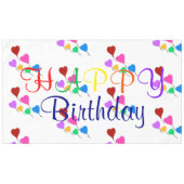 Heart Balloons Birthday Tischdecke (Vorderseite (Horizontal))