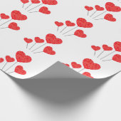Heart Balloons Illustration Design Geschenkpapier (Ecke)