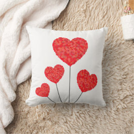 Heart Balloons Illustration Design Kissen