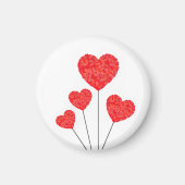 Heart Balloons Illustration Design Magnet (Vorne)