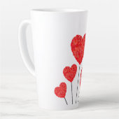 Heart Balloons Illustration Design Milchtasse (Linke Ecke)
