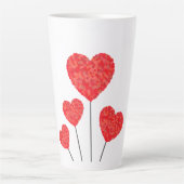 Heart Balloons Illustration Design Milchtasse (Vorderseite)