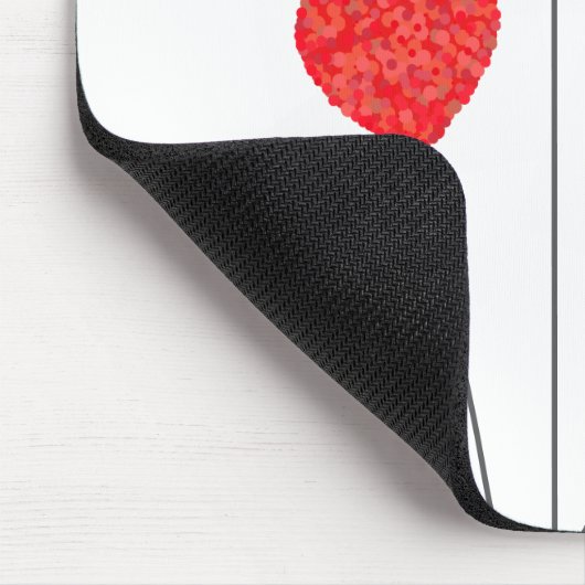 Heart Balloons Illustration Design Mousepad (Ecke)