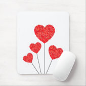 Heart Balloons Illustration Design Mousepad (Mit Mouse)