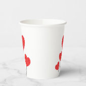 Heart Balloons Illustration Design Pappbecher (Links)