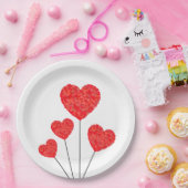 Heart Balloons Illustration Design Pappteller (Party)