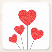 Heart Balloons Illustration Design Rechteckiger Pappuntersetzer (Vorderseite)